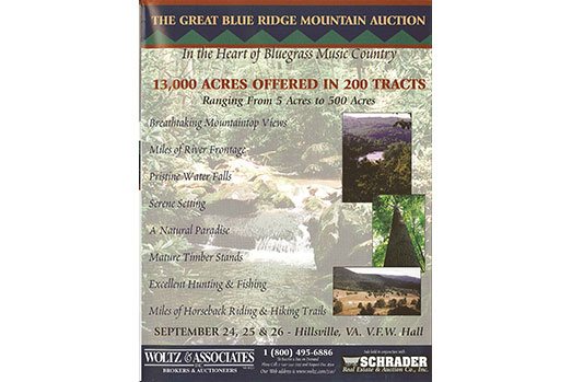 SOLD – The Great Blue Ridge Mountain Auction