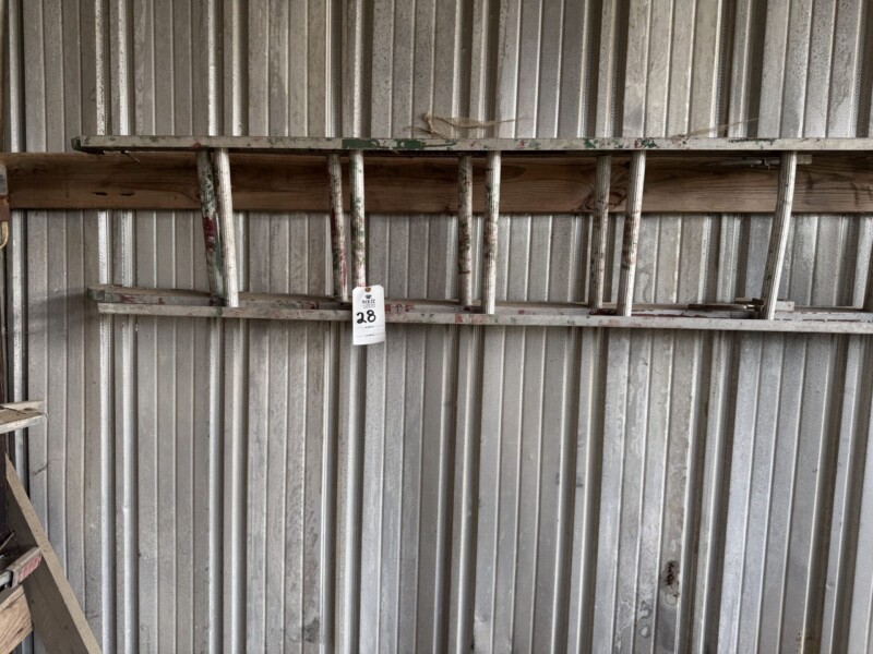 Lot 28: Aluminum extension ladder 2-7’ pieces ±